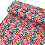 Rainbow Leopard Print Cotton Jersey