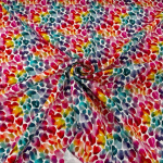 Rainbow Leopard Print Cotton Jersey