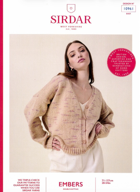 Sirdar Cardigan Pattern 10961