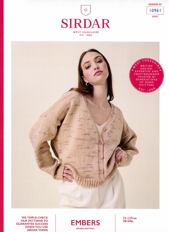 Sirdar Cardigan Pattern 10961