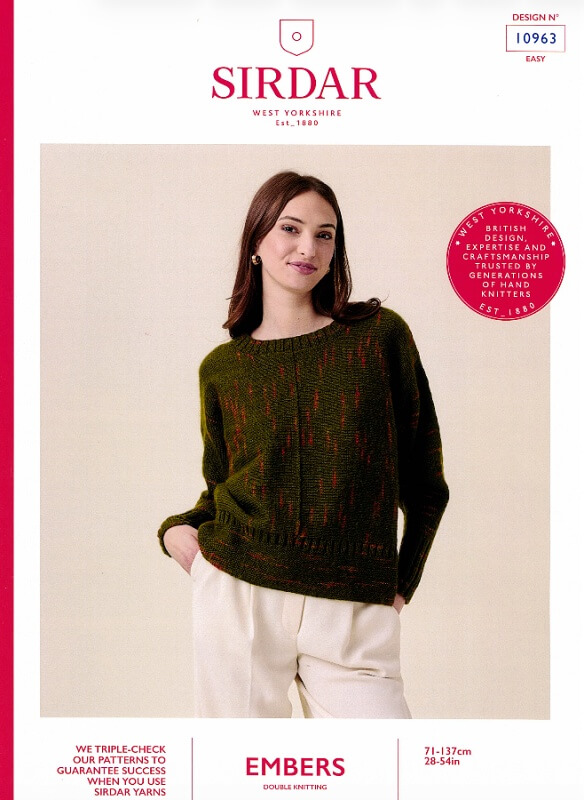 Sirdar Sweater Pattern 10963