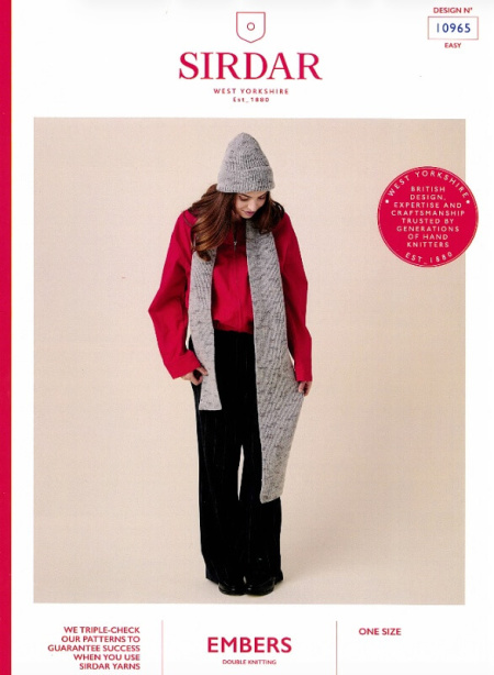 Sirdar Hat and Scarf Pattern 10965