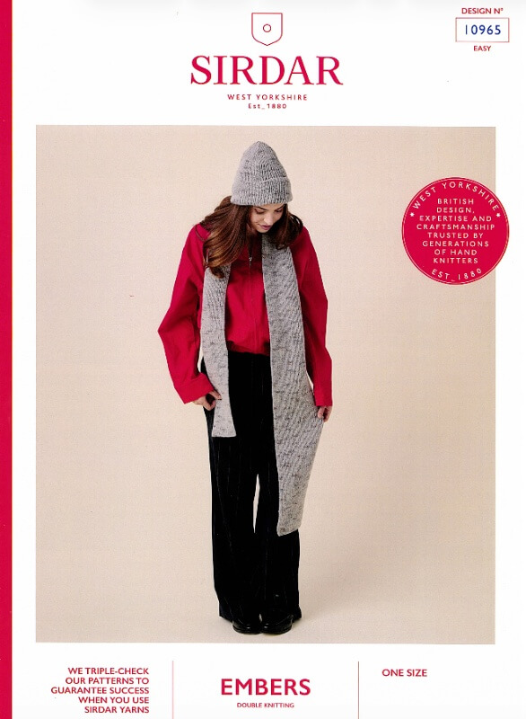 Sirdar Hat and Scarf Pattern 10965