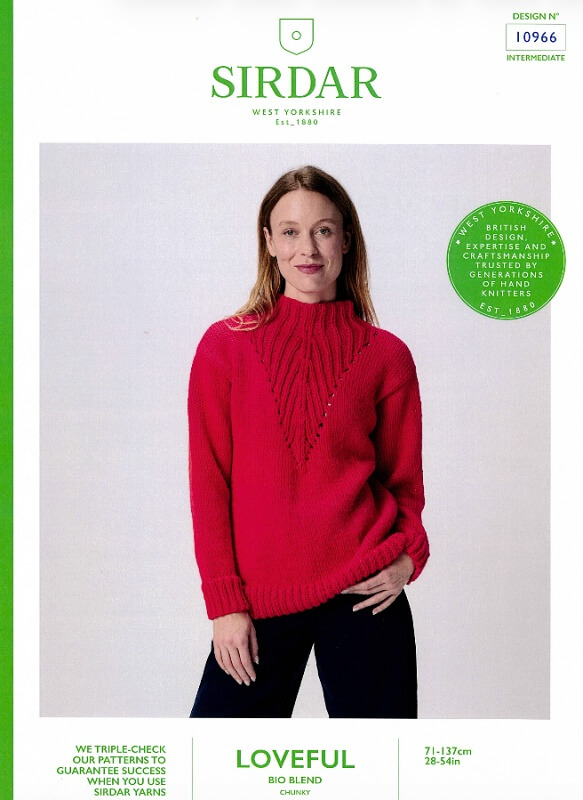 Sirdar Sweater Pattern 10966