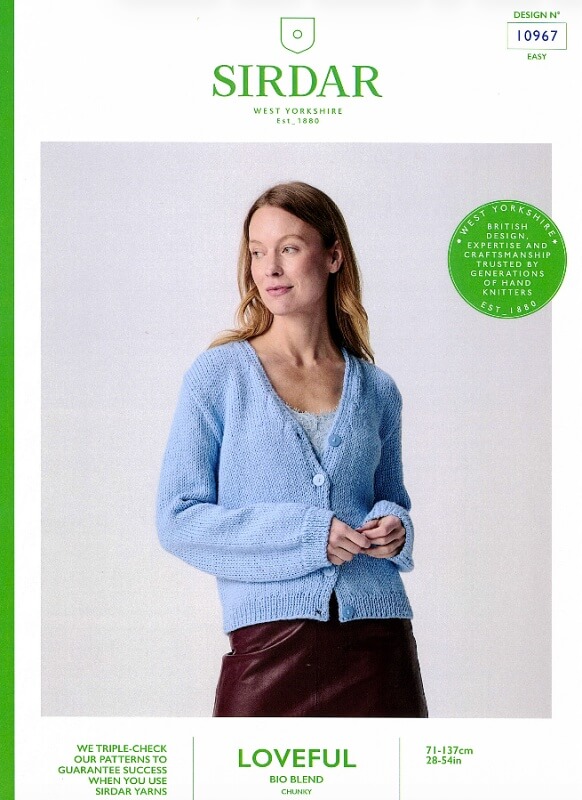 Sirdar Cardigan Pattern 10967
