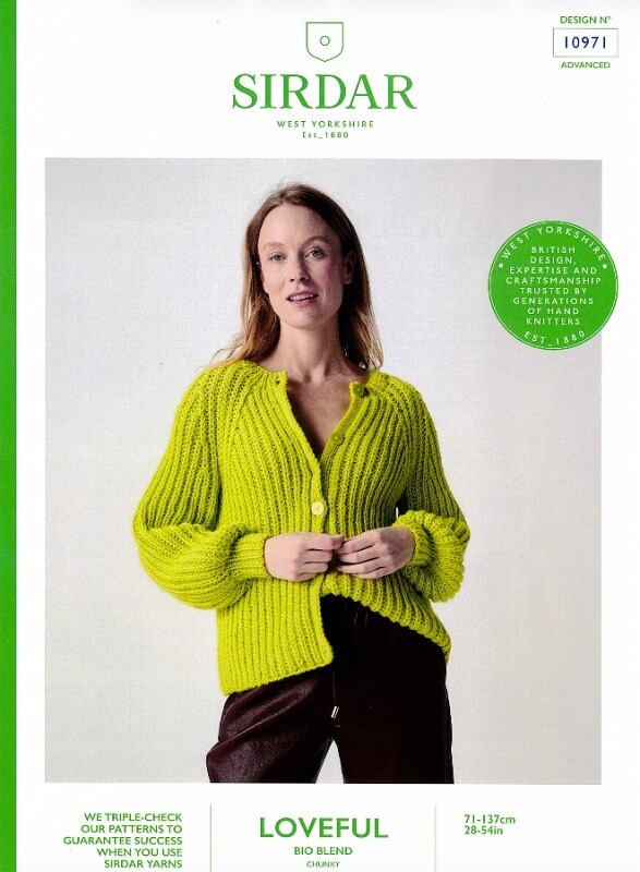 Sirdar Cardigan Pattern 10971