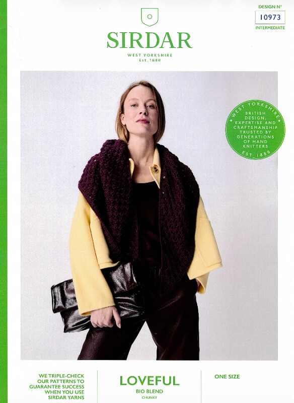 Sirdar Shawl Pattern 10973