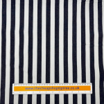 Navy Stripe Stretch Denim