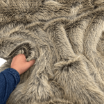 Beige Two-Tone Faux Fur