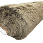 Beige Two-Tone Faux Fur