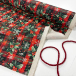 Christmas Plaid Linen Look Panama