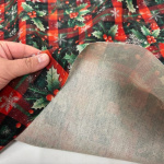 Christmas Plaid Linen Look Panama