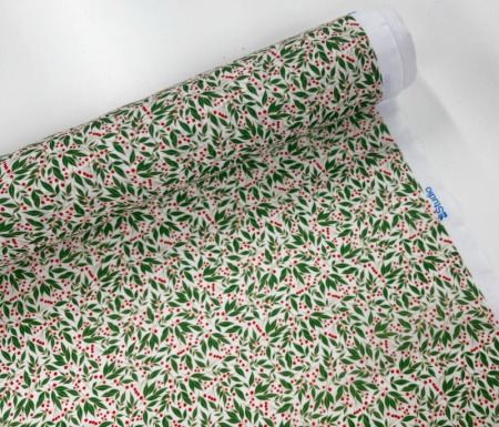 Holly Berry Christmas Polycotton