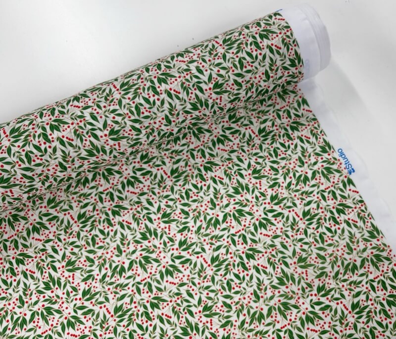 Holly Berry Christmas Polycotton