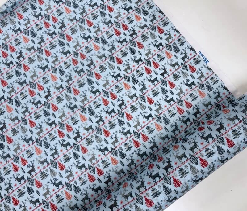 Scandi Reindeer Christmas Polycotton