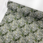Green Woodland Ferns Polycotton