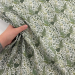 Green Woodland Ferns Polycotton