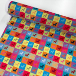 Puppy Pop Art Polycotton