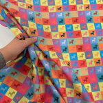 Puppy Pop Art Polycotton