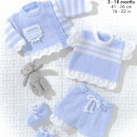 King Cole Cardigan, Pants, Top and Bootees Pattern 6610