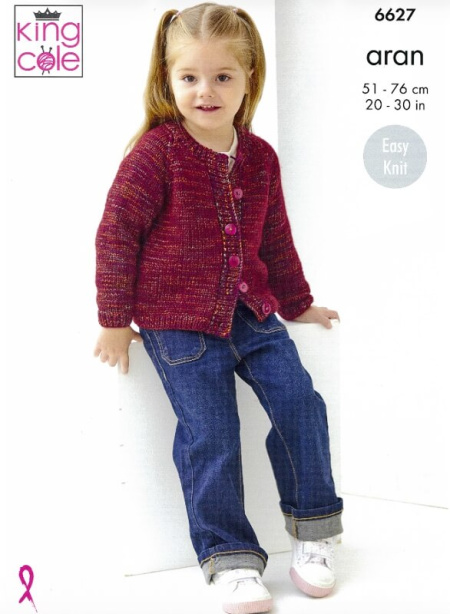 King Cole Cardigan and Sweater Pattern 6627