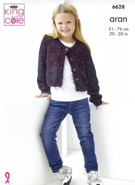King Cole Cardigans Pattern 6628