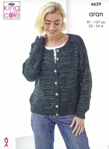 King Cole Sweater and Cardigan Pattern 6629