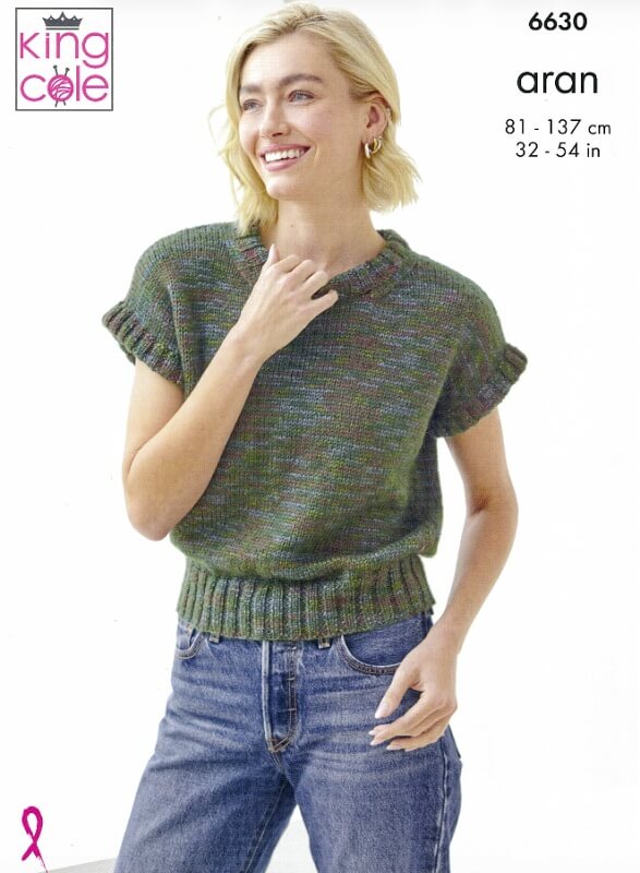King Cole Drop Shoulder Top and Tank Top Pattern 6630