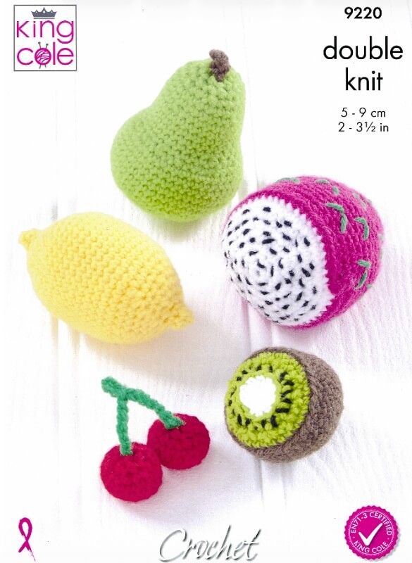 King Cole Crochet Fruits Pattern 9220