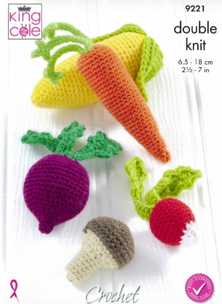 King Cole Crochet Vegetables Pattern 9221