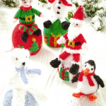 King Cole Christmas Orange Covers with Figures Pattern 9233