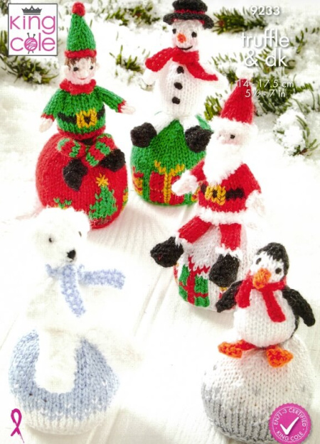King Cole Christmas Orange Covers with Figures Pattern 9233