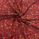 Sketched Flower Vine Lyocell Twill