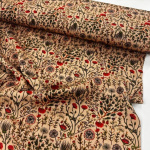 Wildflowers Warm Beige Lyocell Twill