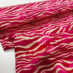 Cerise Tiger Stripes Lyocell Twill
