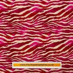Cerise Tiger Stripes Lyocell Twill