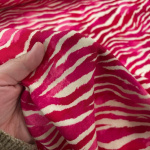 Cerise Tiger Stripes Lyocell Twill
