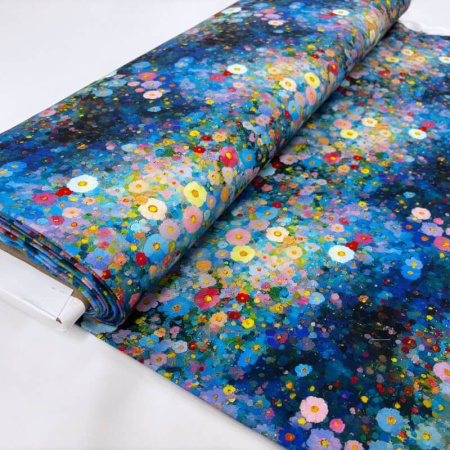 Royal Cosmos Garden Lyocell Twill