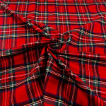 Red Stewart Tartan Brushed Cotton