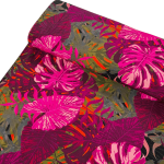 Jungle Leaves Pink Viscose Jersey