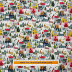 Christmas Village Wide Cotton