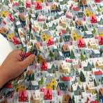 Christmas Village Wide Cotton