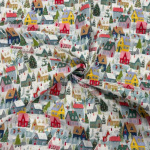 Christmas Village Wide Cotton