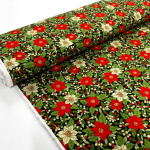 Poinsettia Foliage Wide Cotton