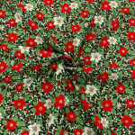 Poinsettia Foliage Wide Cotton