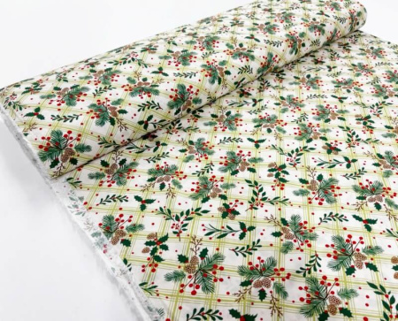 Christmas Trellis Wide Cotton