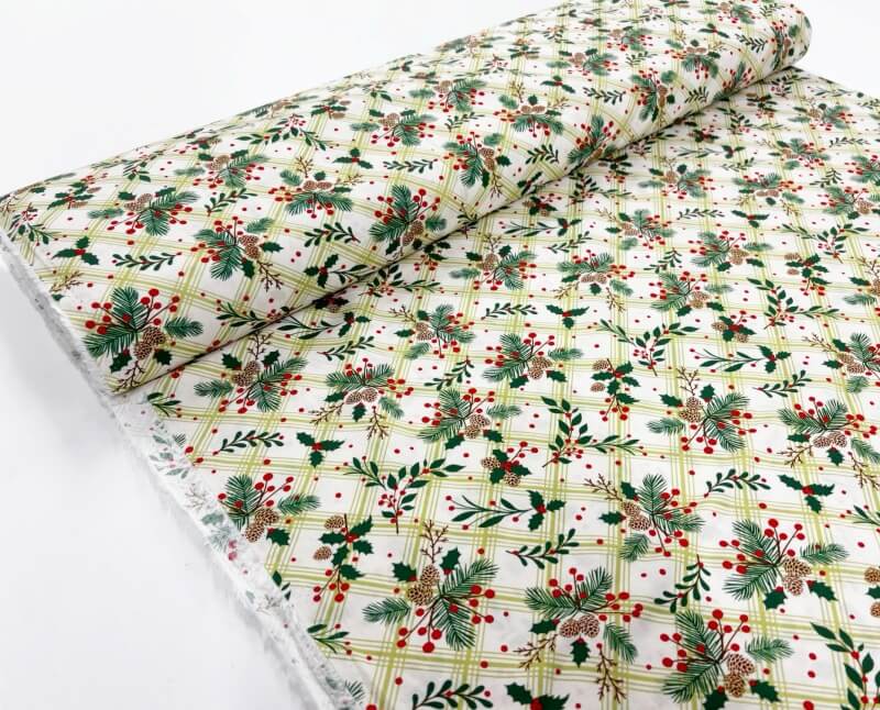 Christmas Trellis Wide Cotton