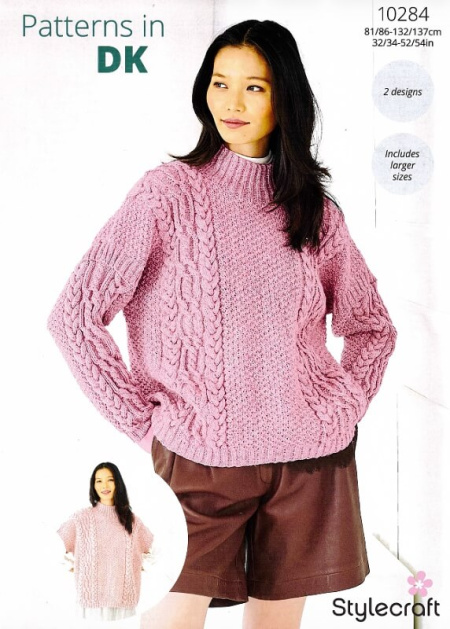 Stylecraft Cable and Texture Sweater and Tank Pattern 10284