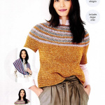 Stylecraft Crochet Yoke Sweater, Top and Cowl Pattern 10287