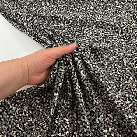 Granite Fleck Stretch Viscose Twill
